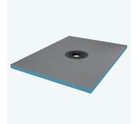 doporro Receveur à Carreler Recoupable sur Mesure pour Douche Bac de Douche avec Pente Intégrée 90x120x4cm avec Bonde AL06 Design XPS
