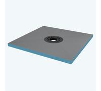 doporro Receveur à Carreler Recoupable sur Mesure pour Douche Bac de Douche avec Pente Intégrée 90x90x4cm avec Bonde AL06 Design XPS