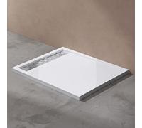 doporro Receveur de Douche Blanc Bac à Douche Extra Plat Rectangulaire en Acrylique 100x120x5cm Design Xetro04