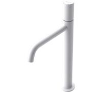 doporro Robinet mitigeur blanc design minimaliste 34,2 cm robinet de salle bains pour lavabo et vasques