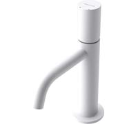 doporro Robinet mitigeur blanc mat design minimaliste 20,7 cm robinet de salle bains pour lavabo et vasques