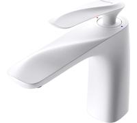 doporro Robinet mitigeur blanc pour lavabo et vasque design 16,5cm