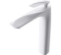 doporro Robinet mitigeur blanc pour lavabo et vasque design 28cm