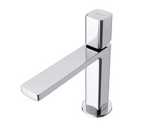 doporro Robinet Mitigeur Chromé pour Lavabo ou Vasque de Salle de Bain 19,6 cm Design Minimaliste