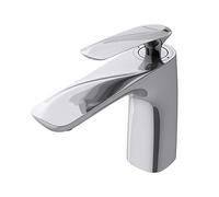 doporro Robinet mitigeur chromé pour lavabo et vasque design 16,5cm