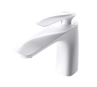 doporro Robinet mitigeur blanc pour lavabo et vasque design 16,5cm