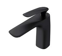 doporro Robinet mitigeur noir mat pour lavabo et vasque design 16,5cm