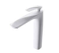 doporro Robinet mitigeur blanc pour lavabo et vasque design 28cm