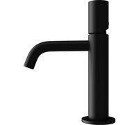 doporro Robinet mitigeur noir mat design minimaliste 20,7 cm robinet de salle bains pour lavabo et vasques