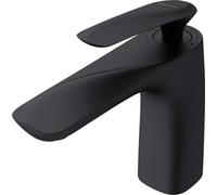 doporro Robinet mitigeur noir mat pour lavabo et vasque design 16,5cm