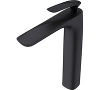 doporro Robinet mitigeur noir mat pour lavabo et vasque design 28cm