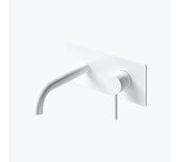 doporro Robinet Mural Encastré Blanc Mitigeur pour Lavabo et Vasque | en Laiton, Mélangeur, Eau Chaude et Froide, WA112