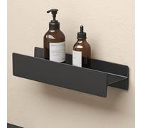 doporro Serviteur de Douche Mural Amovible Étagère Douche Noir Mat 40cm | Alliage Al-Mg, Organisateur de Toilettes, pour Salle de Bain et Cuisine, Reglo-03