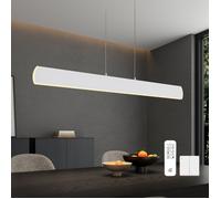 doporro Suspension LED Lampe Blanche Moderne 20W Linéaire Lustre Réglable 1300LM avec Télécommande Design Alivetta3730