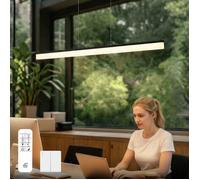 doporro Suspension Luminaire LED Éclairage Suspendu Intérieur 24W Noir