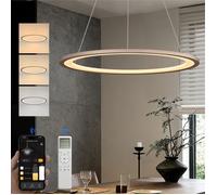 doporro Suspension Luminaire LED Dimmable Lampe Plafond Café 30W Lustre Réglable Éclairage Suspendu Intérieur Luvina01