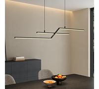 doporro Suspension Luminaire LED Éclairage Suspendu Intérieur 24W Noir