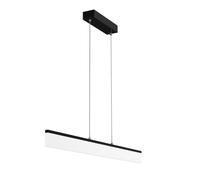 doporro Suspension LED Lampe Noire Mate 110 cm Moderne 24W Linéaire Lustre Réglable 1560LM avec Télécommande 110.5cm Alivetta3303