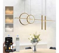 doporro Suspension Luminaire LED Éclairage Suspendu Intérieur 30W Doré