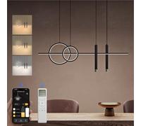 doporro Suspension Luminaire LED Éclairage Suspendu Intérieur 30W Noir