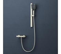doporro Système de Douche avec Douchettes Douche à Main Pommeau de Douche Blanc en Alliage d'Aluminium Mitigeur Salle de Bain avec Barre Coulissante à Réglage Continu de 70 cm Duschsystem10