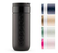 Dopper Mug de voyage isotherme 400 ml, noir blazing - Gobelet isotherme anti-fuite pour boissons gazeuses, 6h chaud/20h froid, 90 % acier inoxydable recyclé