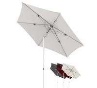 Doppler AluPro Push Up Parasol Ø 260 cm Gris clair, protection UV 80