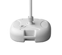 Doppler Derby Pied de Parasol 20 L Blanc, Socle remplissable 43x43x29 cm