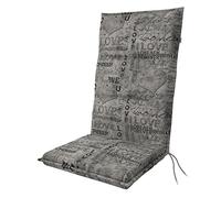 Doppler Fauteuil Haut Spot - Coussin de Chaise de Jardin - Gris Love - env. 119x48x5cm