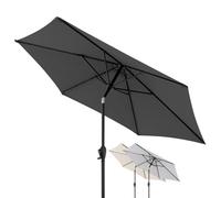 Doppler Parasol Jack Ø 250 cm, Gris foncé, manivelle, protection UV 50+