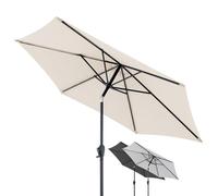Doppler Parasol Jack Ø 250 cm, Naturel, à manivelle, protection UV 50+
