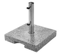 Doppler Socle Granit 25 kg, Pied Parasol, poignée intégrée, 38x38x7 cm