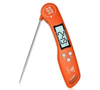 DOQAUS Thermometre Cuisine à Lecture Instantanée 3s, Sonde pliable (Orange) | Écran LCD, Verrouillage Température, Étalonnable, Arrêt Automatique, Adapté pour Viande, BBQ, Pâtisserie, Lait et Vin