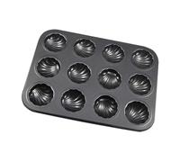 Dorccsi Moule à Madeleine antiadhésif à 12 cavités en Forme de Coquille Moule à gâteau en Acier au Carbone Moule à pâtisserie en Forme de Coquille Moule à gâteau Moule à Madeleine