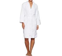 Dorian Home Peignoir homme et femme en microfibre hypoallergénique, doux, léger, peu encombrant, absorbant à séchage rapide, avec capuche, poches, ceinture à passants et crochet, lavable (pas de