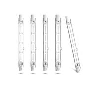 DoRight 100W R7s Ampoule Halogène 118mm Dimmable Blanc Chaud 2800K J118 Projecteur AC 220-240V Halogène Linéaire 1500lm Angle de Faisceau de 360°pour l'éclairage de Paysage, Sécurité (5 Pièces)