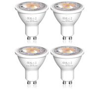 DoRight 7W Ampoules LED GU10 Blanc Chaud, Ampoules LED Spot MR16 GU10 Blanc Chaud 3000K, 500lm Équivalent 50W Économies d'Énergie, AC 220-240V, Angle de faisceau 38°, Dimmable, Lot de 4