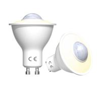 DoRight LED Motion Sensor Ampoule GU10 Ampoule 5W Blanc Chaud 3000K 500lm Interrupteur Automatique LED Lampe de Sécurité pour Escalier, Garage, Couloir, Trottoir, Cour, Couloir, Terrasse