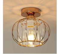 DORLINK Plafonnier en Cristal Moderne - Carré Design - Douille E27 Max 40W - Luminaire pour Chambre Couloir - Ampoule non incluse