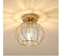DORLINK Plafonnier en Cristal Moderne E27 salon Décoration Lampe de Plafonnier en Cristal Pour Chambre d'Enfants,D'or