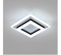 DORLINK Plafonnier LED Carré Moderne 30W 6500K 3375lm Blanc et Noir Luminaire en Fer et Acrylique pour Salon Chambre Cuisine
