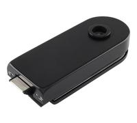 DORMA GLAS 81020030499 Serrure Studio Rondo non bloquable, verre 8 mm, aluminium (10.200), aluminium noir mat RAL 9005