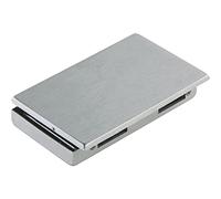 Dorma Glas Contre-porte en verre (serrure de porte en verre) Junior Office, épaisseur de verre 8-10 mm, ferrure en verre droite - aluminium anodisé argenté