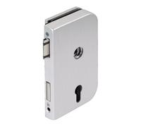 Serrure de porte en verre OFFICE Junior LM argent éloxé.PZ DIN droite.DORMAKABA