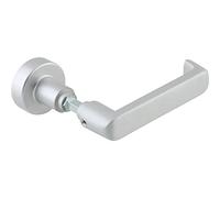 Dorma Glas Poignée de porte (garniture de rechange) pour portes en verre, poignée de porte plate, avec goupille interchangeable, ferrure de porte en verre aluminium anodisé argenté