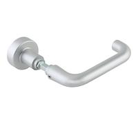Dorma Glas Poignée de porte (garniture de rechange) pour portes en verre, poignée de porte ronde, avec goupille interchangeable, ferrure de porte en verre aluminium anodisé argenté