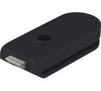Dorma Glas serrure de porte en verre Rondo non verrouillable - serrure de porte pour portes en verre 8-10mm PZ avec changement, aluminium noir mat