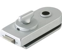 Dorma Glas serrure de porte en verre Studio Rondo - serrure de porte pour portes en verre 8-10mm WC avec changement, aluminium argent anodisé