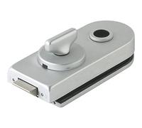 Dorma Glas Serrure de porte en verre Studio Rondo WC avec lolololive, épaisseur de verre 8 mm, ferrure en verre - Aluminium anodisé argenté