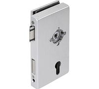 Dorma Glas Serrure de porte Junior Office Classic PZ avec changement pour rosaces, épaisseur de verre 8 mm, ferrure en verre droite - Aluminium argenté anodisé